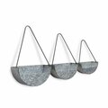 Gardencontrol Water Droplet Shaped Hanging Galvanized Metal Planters - Set of 3 GA2848569